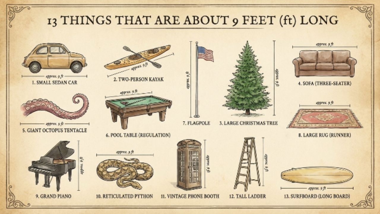 13 Things That Are About 9 Feet (ft) Long