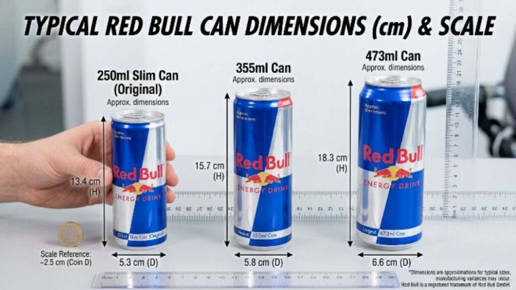 Red Bull Can Dimensions in Centimeters