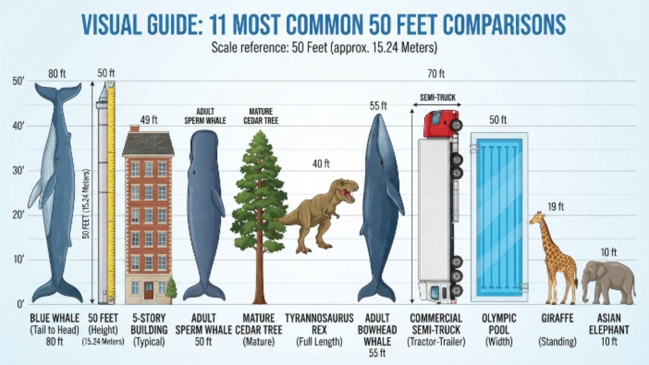 11 Most Common 50 Feet Comparisons