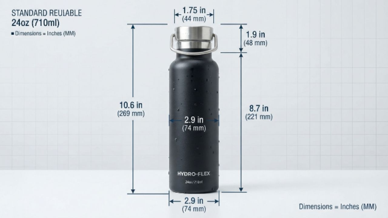 Water Bottle Dimensions