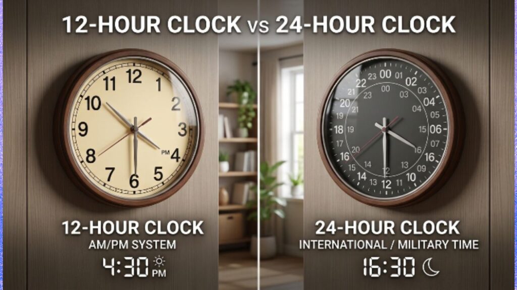 12-Hour Clock vs 24-Hour Clock