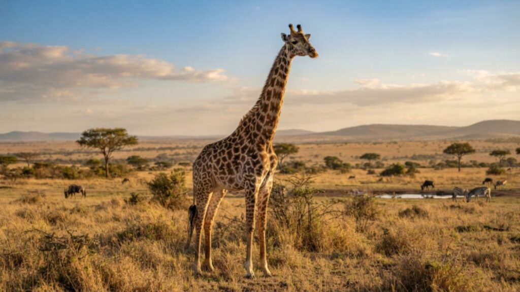 A Giraffe Standing Tall