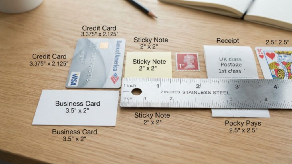 2 Inches Compared With Cards and Paper Items