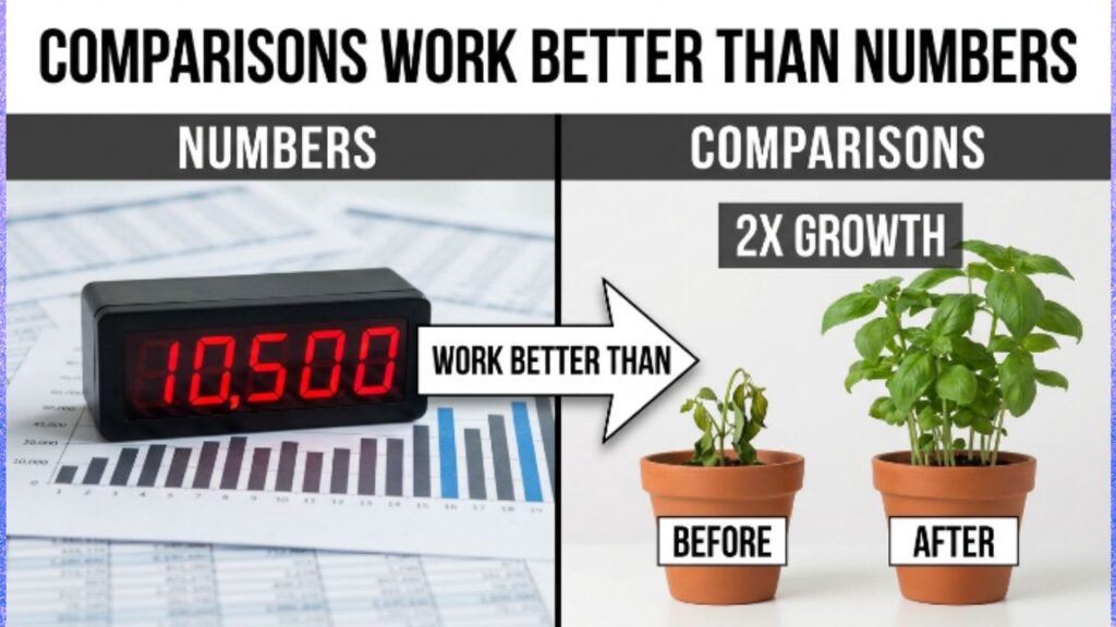 Comparisons Work Better Than Numbers