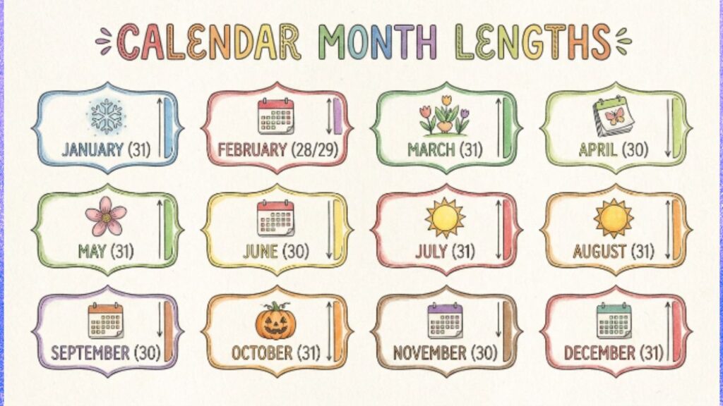 Calendar Month Lengths