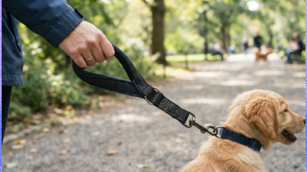 A Dog Leash Handle or Short Section