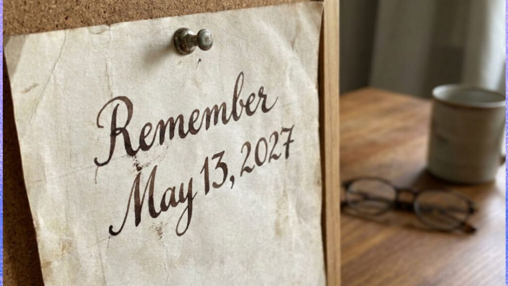 Remember May 13, 2027