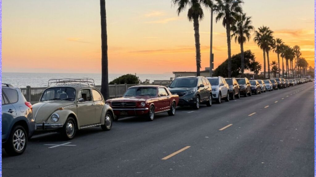 Cars Parked End to End