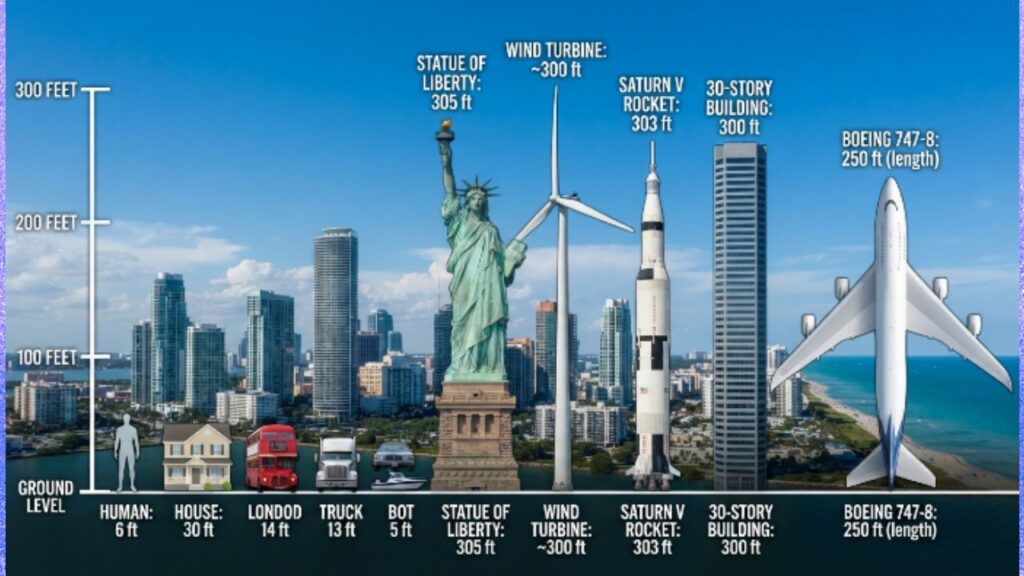300 Feet Compared