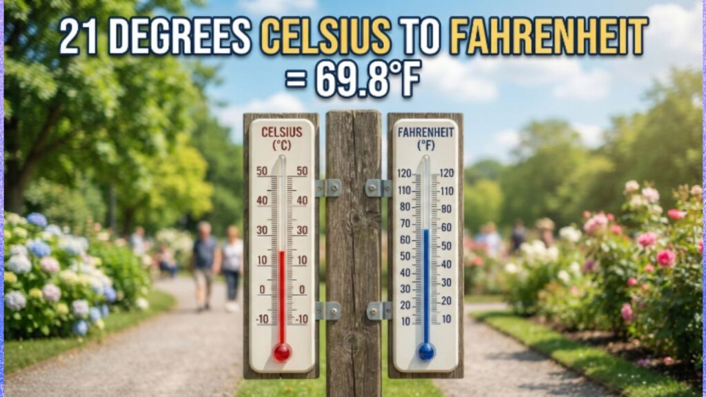 21 Degrees Celsius to Fahrenheit